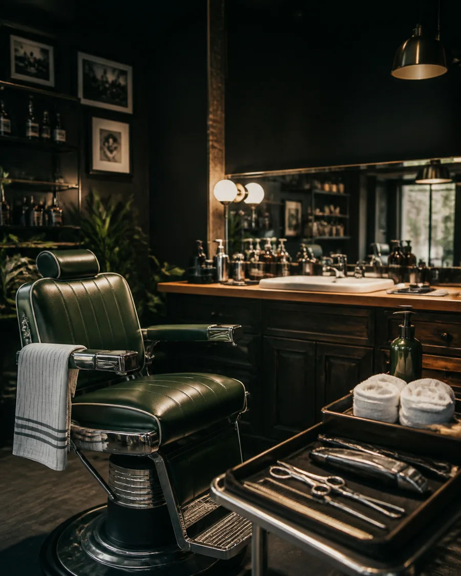 Barbershop page built with Just Works